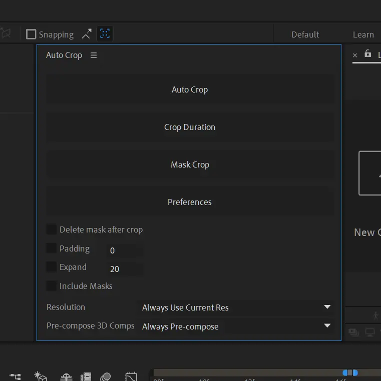 auto crop after effects script free download