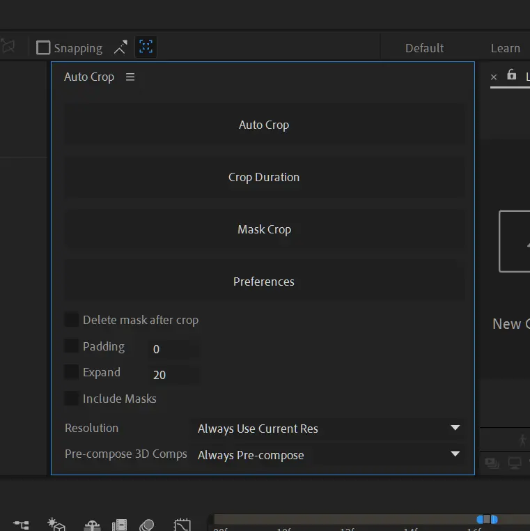 Auto crop after effects script free download